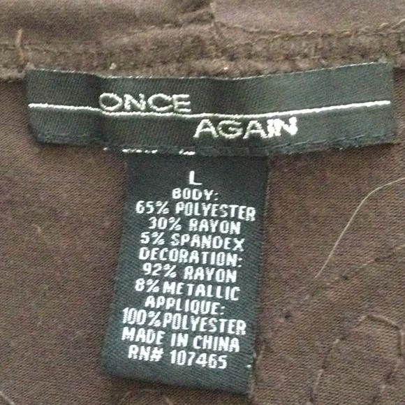 Chic Embroidered Brown Jacket.  #640 - Picture 4 of 7